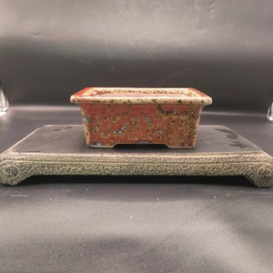 <span class=keywords><strong>Maceta</strong></span> para Bonsái Hecha a Mano con Esmalte Rojo Fuego y Arcilla de Alta Temperatura - Product Image 3