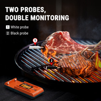 Thermomètre de cuisson sans fil, rechargeable, étanche, longue portée 500 pieds, pour grillades, aliments, cuisine, viande, barbecue