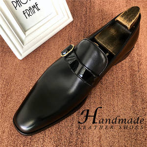 Chaussures en cuir faites à la main, mocassins formels en cuir véritable, chaussures de créateur à la mode pour jeunes, chaussures de costume pour hommes - Product Image 4