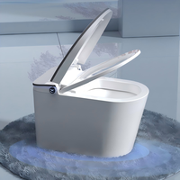 WC intelligent pratique avec technologie anti-éclaboussures, chasse d'eau silencieuse, WC intelligent à poser au sol, bidet intelligent