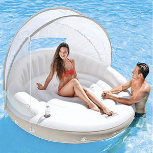 B01 TRANS Intex 58292 Canopy Island Sun Shelter cama flotante inflable paseo inflable con dosel - Product Image 2