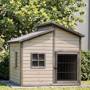 Rumah Hewan Peliharaan Kayu Solid Mewah dari Produsen, Kandang Anjing Ekstra Besar, Fitur Tahan Air, Furnitur Hewan Peliharaan, Vila Anjing - Product Image 3