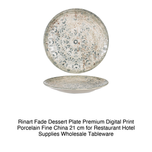 Plato para Postre Fade Ø 21 cm, Porcelana Fina Premium con Impresión Digital, Porcelana Rinart - Product Image 2