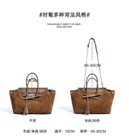 Nouvelle Collection Printemps/Été 2026 – Sac à Bandoulière en Cuir Véritable Grande Capacité, Design Original, Fermeture Ouverte, pour Femme Mature et Élégante