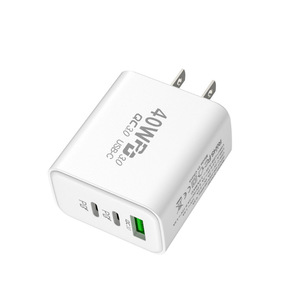 <span class=keywords><strong>Chargeur</strong></span> rapide multiport GaN 40W/65W en gros avec sorties PD QC3.0 Type-C, adaptateur de voyage universel avec prises US/EU/UK et câble - Product Image 5