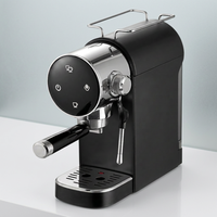 Machine à café expresso semi-automatique pour usage domestique, 1350 W, en plastique noir et blanc, écran tactile, pour comptoir, usage domestique, OEM, vente en gros