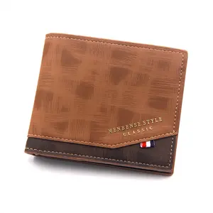 Portamonete minimalista per piccole imprese in pelle da uomo nuovo portafoglio Multi-carte smerigliato per uomo