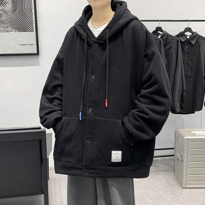 Sudadera con capucha y cremallera con logotipo personalizado, suéter de algodón para hombre, abrigo de color sólido, modelos de otoño e invierno, cómodo y fresco. - Product Image 2