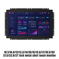 Écran tactile capacitif de 10,1 à 27 pouces, moniteur industriel avec cadre métallique, montage encastré, écran LCD