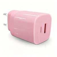 Chargeur rapide GaN double port 35W, prise EU, PD 3.0, QC3.0, QC2.0, OTP, OCP, protection contre les courts-circuits et les incendies, pour montre connectée, téléphone portable, écouteurs