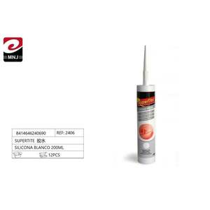 Sellador de Silicona Blanco de 200 ml, Impermeable, SILICONA BLANCO, Cinta Adhesiva de una Cara para Uso Industrial - Product Image 1