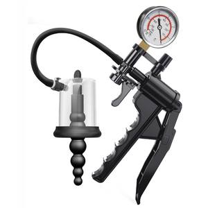 Zwei-in-Eins Analplug-Pumpe für Männer im Pistolen-Stil mit Gewinde für P-Punkt-Vakuum und simultane Saug-Analmassage, Masturbationstoy für Männer - Product Image 4