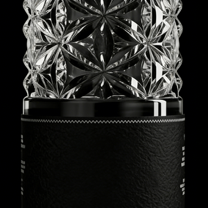 Botella de Licor de Cristal Tallado a Mano de Primera Calidad con Funda de Cuero Negro para Whisky, Vodka, Brandy, Juego de Regalo de Decantador - Product Image 4
