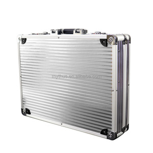 Valise de barbier en aluminium de luxe dorée, <span class=keywords><strong>mallette</strong></span> à code pour la <span class=keywords><strong>coiffure</strong></span>, grand espace, boîte à outils de barbier, Barberia avec porte-tondeuse - Product Image 5