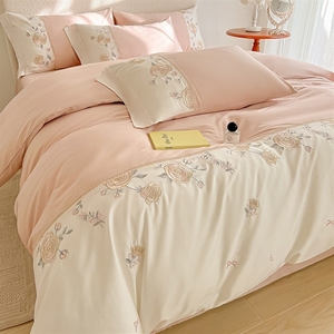 Lớp Một Nhỏ 160 Cotton Dài Staple Bảy Mảnh Đồng Bằng Dòng Chống Nước Mù<span class=keywords><strong>a</strong></span> Thu Comforter Đặt Cô Gái Trái Tim Bộ Đồ Giường 300TC - Product Image 2