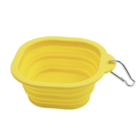 Bol pliable réglable pour animaux de compagnie, fournitures portables pour animaux de compagnie en plein air, bol pliable en silicone pour chien à alimentation lente