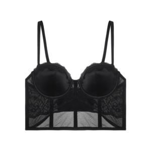 Lencería francesa Ropa interior sexy para mujer <span class=keywords><strong>Sujetador</strong></span> push up <span class=keywords><strong>Sujetador</strong></span> <span class=keywords><strong>transparente</strong></span> de encaje Panty Boda Ropa interior fina <span class=keywords><strong>blanca</strong></span> - Product Image 3