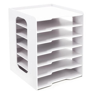 Estante de archivo de oficina de alambre de tipo vertical A4A5 estante de almacenamiento de papel caja de almacenamiento de escritorio organizador de escritorio de alambre para álbum de recortes de revistas de datos - Product Image 3