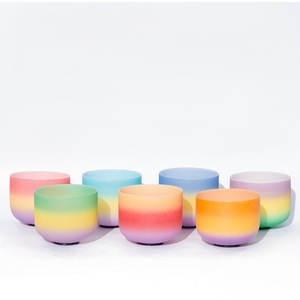 Ensemble de bols chantants en cristal de quartz Hongzhuo, bols chantants en cristal de quartz givré Hongzhuo 432Hz, notes C D <span class=keywords><strong>E</strong></span> <span class=keywords><strong>F</strong></span> G A B, artisanat - Product Image 5