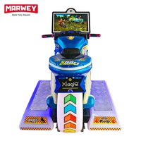 Marwey Centre commercial à jetons Kiddie Ride Crazy Motorcycle Dynamic Simulator Machine Arcade Driving Car Racing Game Machine à vendre