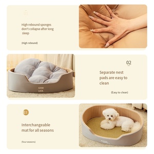 ソフト洗える犬用ベッド大型ペットクッション快適マット環境にやさしい小型中型犬と猫用オールシーズン使用 - Product Image 5