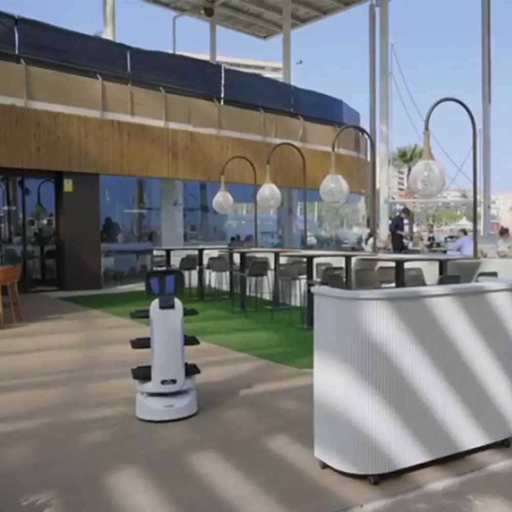 Terlaris pelayan Robot untuk restoran Hotel pengiriman komersial Robot pelayan