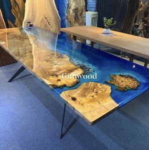 TABLE À MANGER EN RÉSINE ÉPOXY LIVE EDGE AVEC PIEDS POUR RESTAURANT/SALLE À MANGER FABRIQUÉE AU VIETNAM USINE WHATSAPP + 84 - Product Image 4