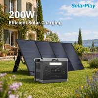 Station d'alimentation portable Solarplay 2400W, générateur solaire 2160Wh, panneau solaire 200W, alimentation de secours d'urgence, livraison locale UE