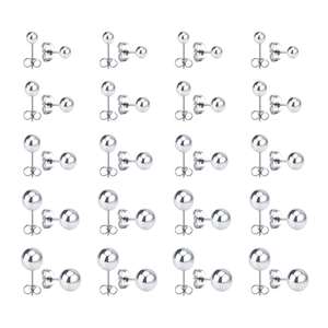 Pendientes de Moda al por Mayor, Joyería de Acero Inoxidable Chapada en Oro de 18k, Tamaños Variados de 2-6mm, Pendientes Quirúrgicos Exquisitos para Mujer - Product Image 3