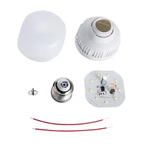 Suku cadang bohlam Led E27 B22, wadah lampu Led, bahan baku, T Bulb SKD Harga Terbaik 3W 5W 7W 9W 12W 15W 18W 24W AC, Led 90