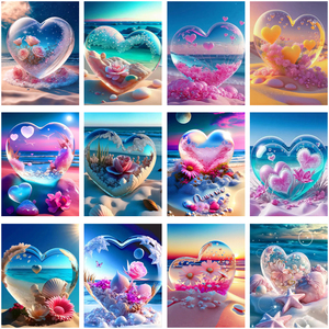 Pittura diamante Fantasy Love Ocean Scenery 5D Diamond ricamo mosaico punto croce Kit <span class=keywords><strong>camera</strong></span> da letto per ragazze decorazione della casa regalo - Product Image 2