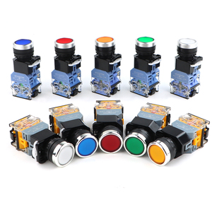 22mm với công tắc nút ánh sáng tự khóa tự đặt lại 1No 1Nc Đầu phẳng la38 công tắc nút nhấn với ánh sáng - Product Image 6