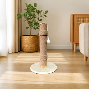 FEDERAL Griffoir Moderne pour Chat en Bois Massif avec Base Ronde, Poteau Enveloppé de Sisal et Jouet Balle Suspendue, Meuble pour Animaux de Compagnie OEM ODM - Product Image 3
