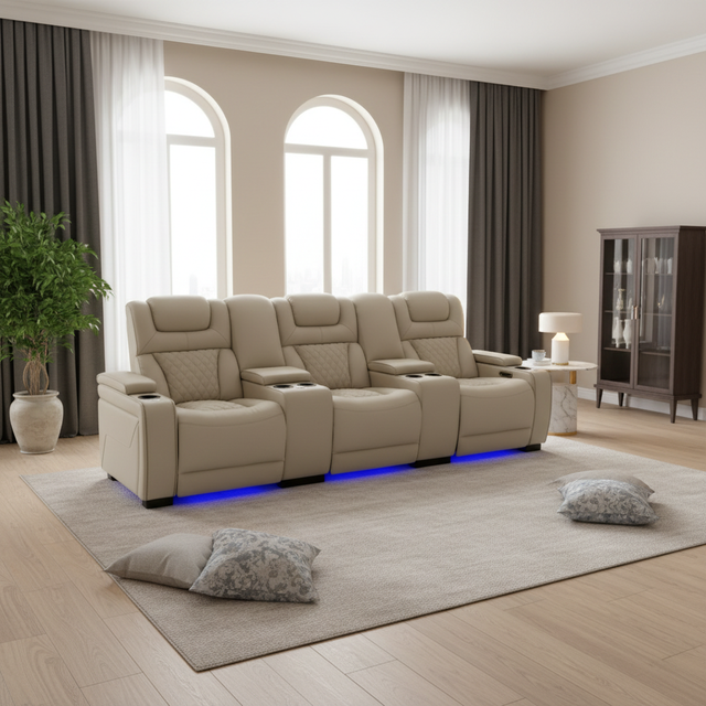 Home Theater Seat Electric Recliner Custom Hi-Fi Stereo Speakers Cinema Sofa Recliner Movie Chairs Leather Sofa Cinema Recliner
