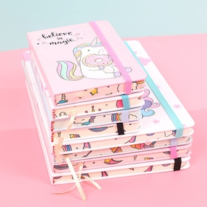 A7 A6 A5 <span class=keywords><strong>Notebook</strong></span> Hardcover kartun Unicorn buku catatan harian lucu gadis sekolah kustom 4 gaya - Product Image 3