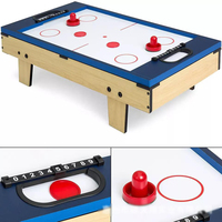 Table de jeu multifonctionnelle 4-en-1 interactive parent-enfant - Billard, hockey sur air, tennis et football sur table