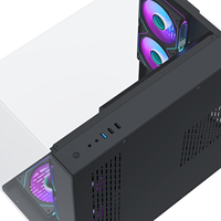 AntarcChill Fabrica/Vende al por Mayor de Fábrica/OEM/ODM Caja de Ordenador para Juegos ATX de Torre Media Personalizada con Vista al Mar, Caja de PC de Doble Cámara