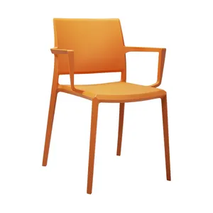 Итальянские современные пластиковые обеденные стулья в минималистичном стиле для отеля и кафе