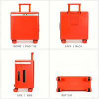 Nouvelle valise à ouverture latérale avec serrure à combinaison multifonctionnelle et miroir, bagage à main