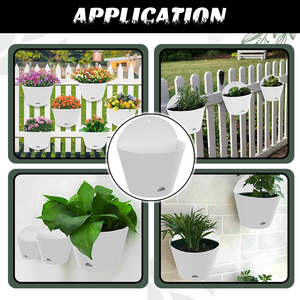 Garden Plastic PP Wall Mounted Half-circle <strong>Flower</strong> <strong>Pots</strong> Hanging Planters - Product Image 6