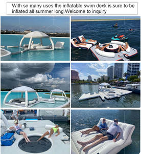 Prix personnalisé quai gonflable plate-forme flottante île de yacht gonflable quai flottant quai de bateau gonflable pour le plaisir de l'eau - Product Image 5