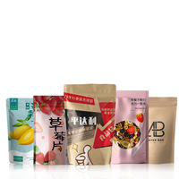 Sachet refermable avec fenêtre et sachet alimentaire en papier refermable, sachets autoportants pour granola