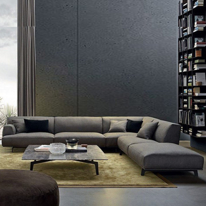 Conjunto de Sofás Seccionales de Estilo Nórdico, Sofá Moderno de Tela para Sala de Estar - Product Image 1