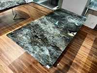 Table à manger en marbre sur mesure, design moderne et luxueux nordique, pieds et supports, meubles pour la maison