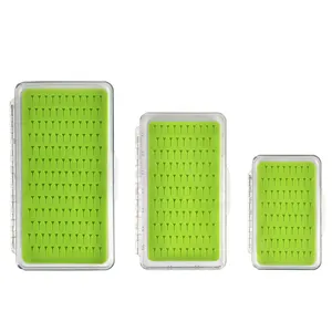 Super Slim Plastic Box With Silicone Insert No Patent Conflict Fly Fishing Silicon Boxes Fly Box(B01)