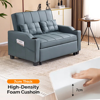 Pinzhi Home personnalisé petit canapé-lit gonflable 2 places convertible en cuir canapé-lit pliable mobilier moderne pour salon