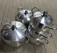 Ensemble de casseroles classiques en aluminium antiadhésif de qualité supérieure, forme personnalisée, fabriquées en usine, 16-18-20-22-24 cm, résistantes au four