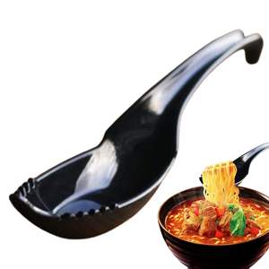 Cuchara de sopa de fideos Ramen 2 en 1 con tenedor Ramen Asiático/cuchara para wonton gachas Dumpling sopa fideos - Product Image 3