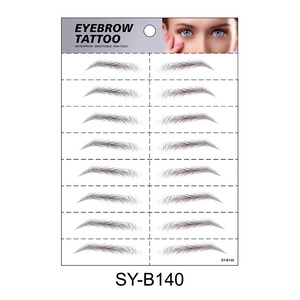 Fábrica personalizada de las mujeres de moda nuevos diseños populares a prueba de agua cara <span class=keywords><strong>3D</strong></span> 4D 6D ceja tatuaje temporal pegatinas cosméticas - Product Image 5