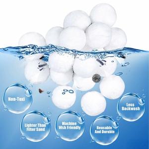 Boules filtrantes pour <span class=keywords><strong>piscine</strong></span> 700G, média de filtration d'eau, boule en fibre, remplace le sable et le <span class=keywords><strong>verre</strong></span>, traitement de l'eau, fibre de polyester - Product Image 1